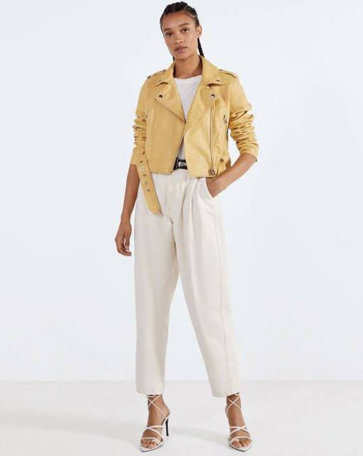 Faux leather biker jacket - Image 4
