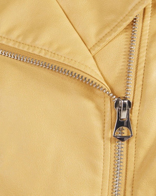 Faux leather biker jacket - Image 5