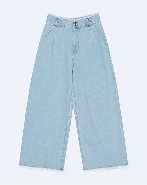 Culotte jeans with frayed hems - Image 5