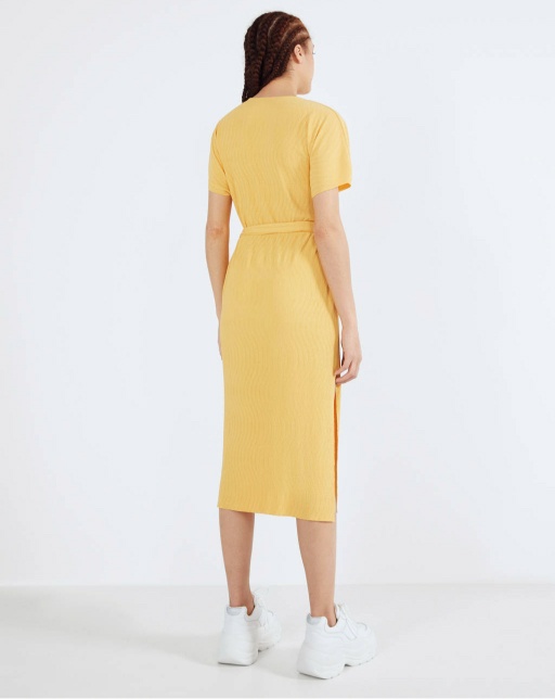 Midi dress with belt - Image 3