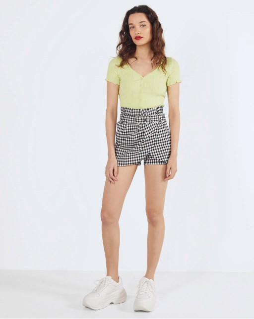 Gingham check print skort - Image 4