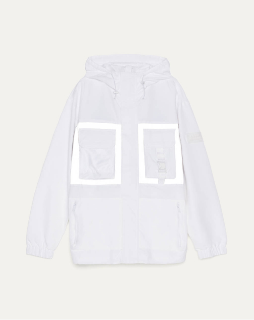 White jacket with reflective detail - Image 5