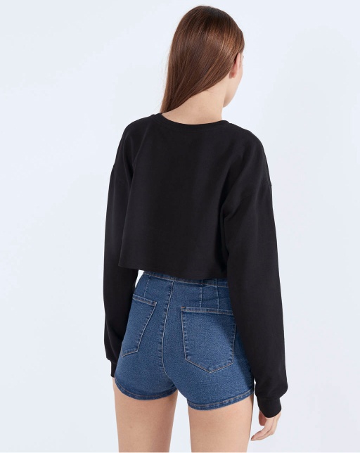High waist denim shorts - Image 2