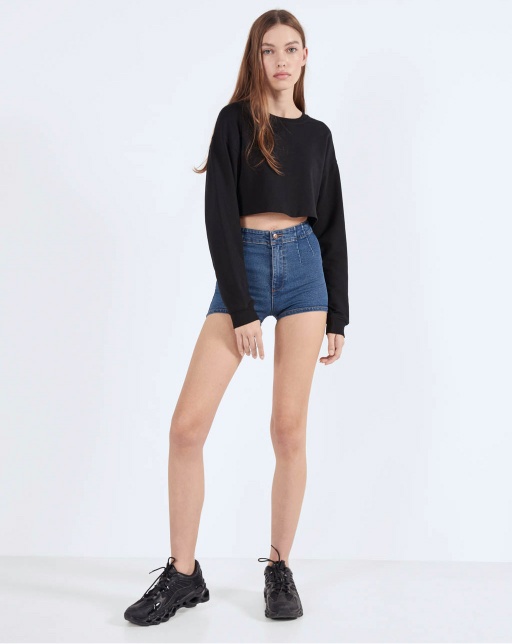 High waist denim shorts - Image 4