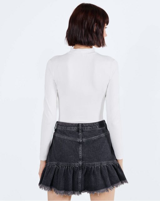 Bodysuit with slit and gathered detail - Image 2