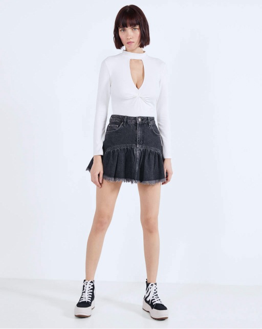 Bodysuit with slit and gathered detail - Image 5