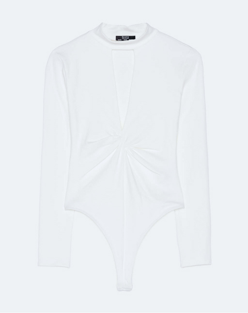 Bodysuit with slit and gathered detail - Image 4